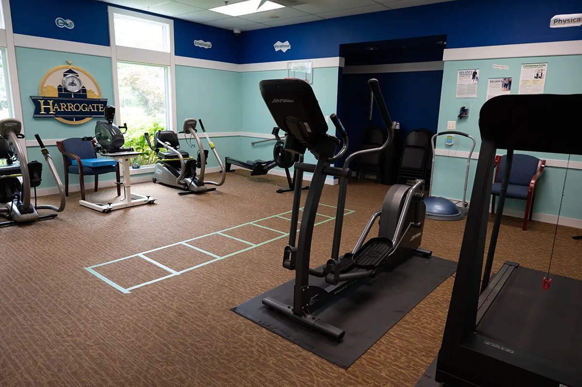 interior photo of the equipment in the fitness room