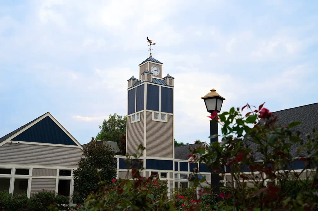 exterior photo of the tower at Harrogate